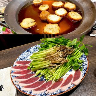 仙台セリ鍋　鴨ロース肉(三枡三蔵 )