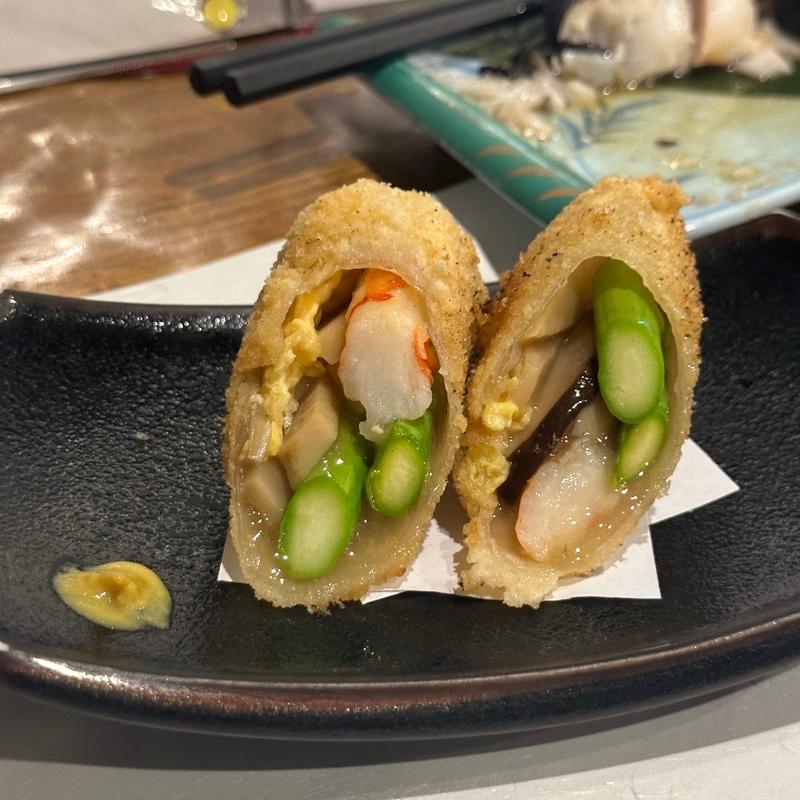 海老とアスパラの春巻き(ゆず)