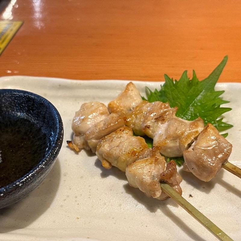 霧島鶏の串焼  だし梅酢添え(鳥貴族 津田沼南口店)