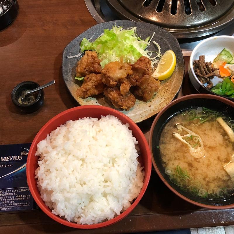 ホルモン揚げ定食(和牛焼肉たから )