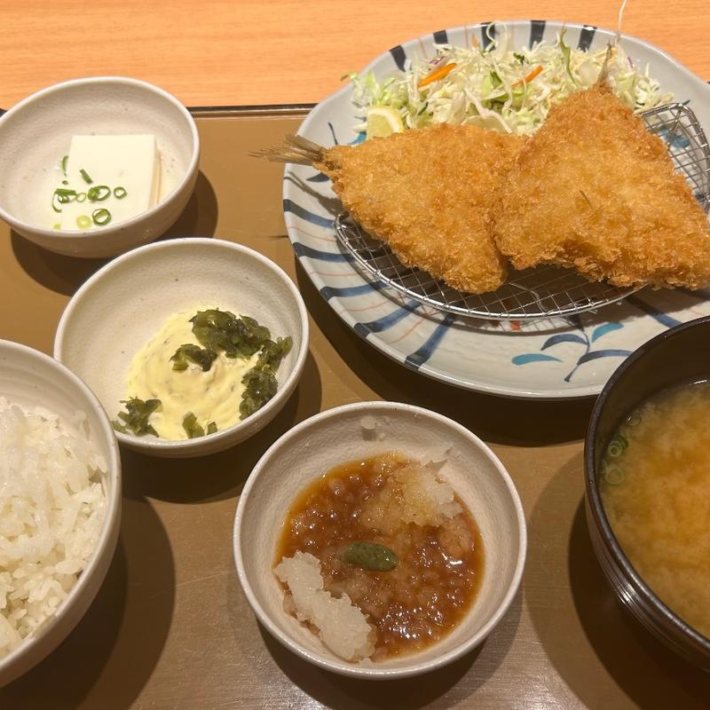 アジフライ定食(やよい軒 日野店)