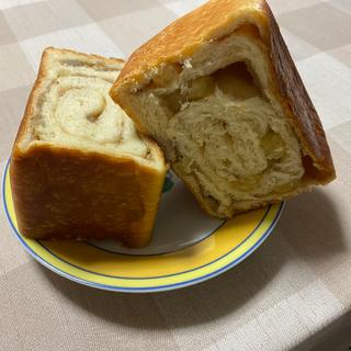 栗クリームとサツマイモの食パン
