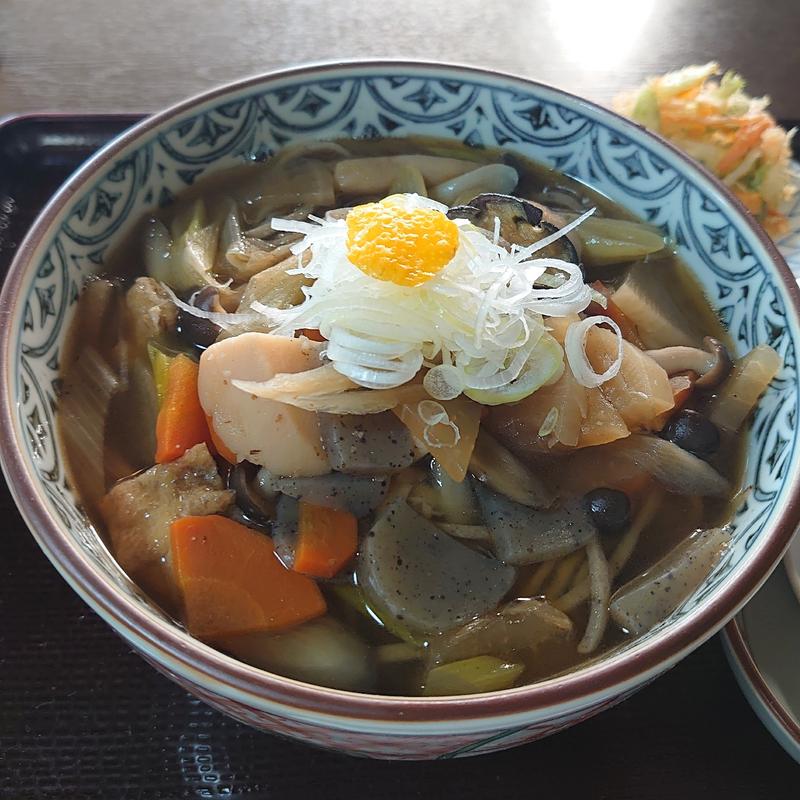 けんちんそば(田舎)＋大盛り(佳色庵)