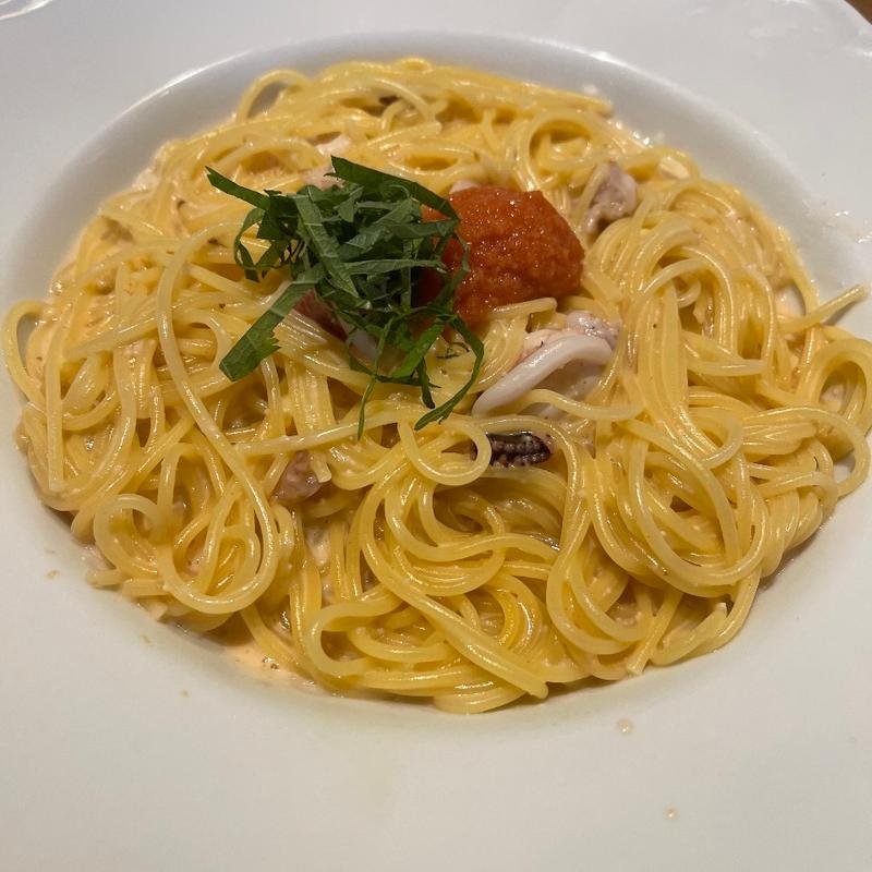 ヤリイカの明太子クリーム(ジョリーパスタ 三木店)