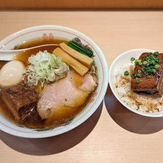 特製中華そば 角煮飯(中華そば 須紗)