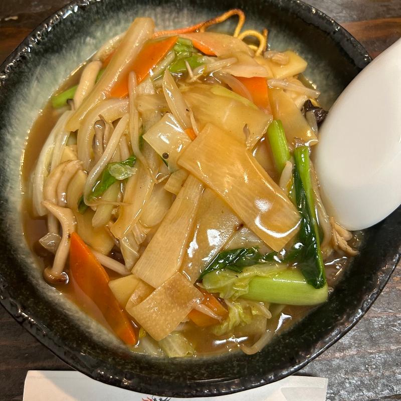 五目あんかけ焼きそば(ハーフ)(中華・卵料理のお店 卯龍)