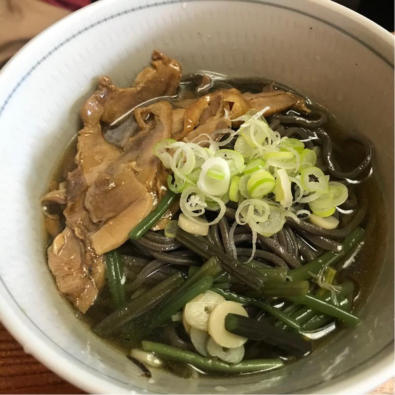 冷たい肉そば(瀧不動生蕎麦)