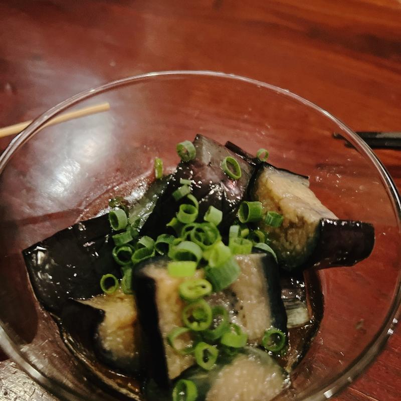 茄子お浸し(焼き鳥BAR あみあみ 下北沢)