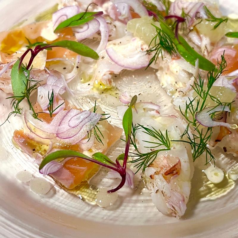 赤海老とサーモンのセビーチェ(地球屋)