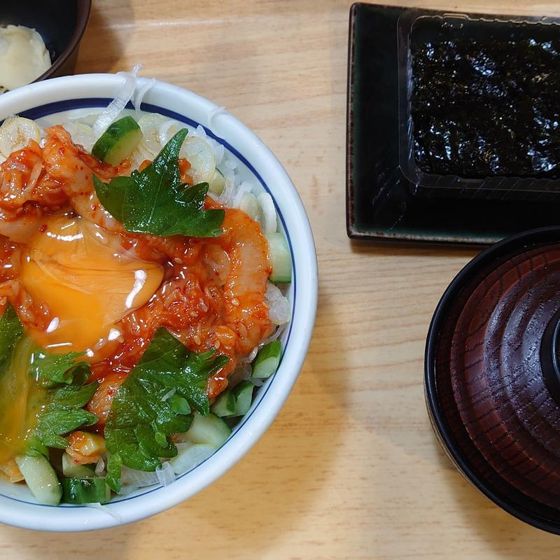 えんがわユッケ丼(築地食堂源ちゃん 飯田橋店)