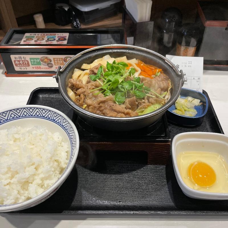 牛すき鍋膳(吉野家 秋葉原店)