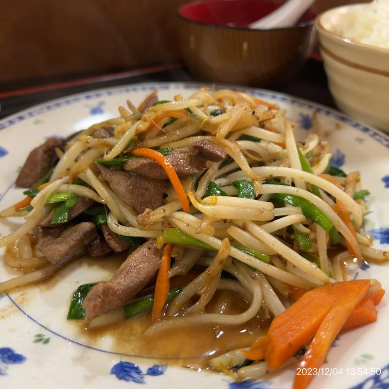 ニラレバー炒め定食(東八軒 国分寺店)