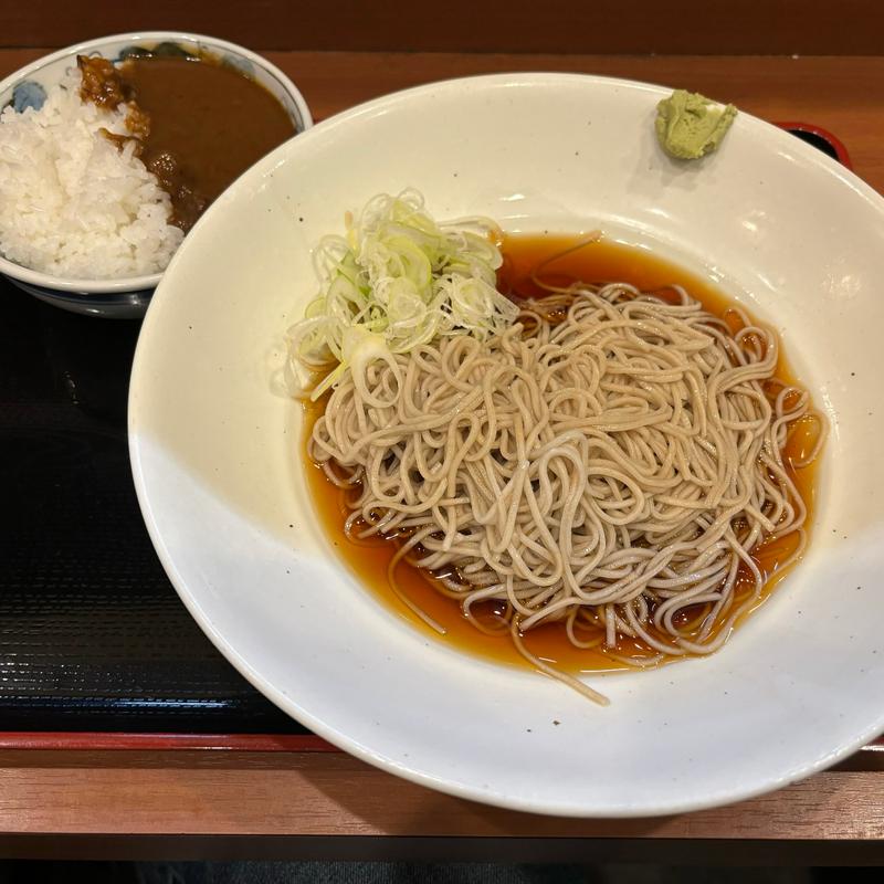 冷しそば定食（カレー）(そば うどん 元長)