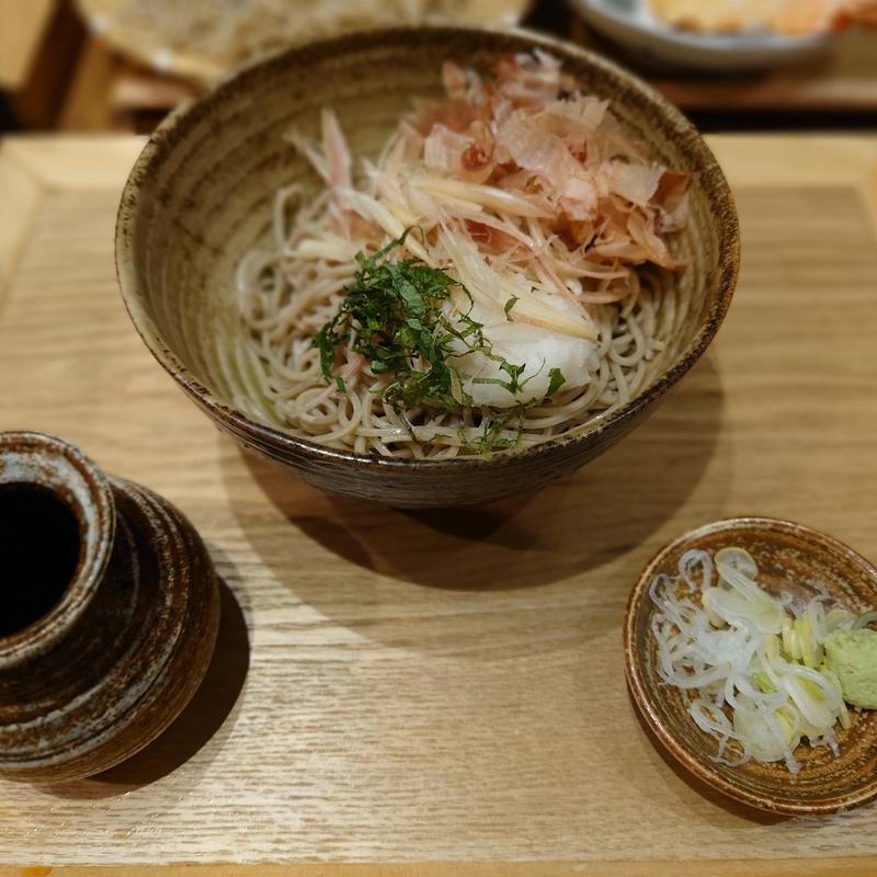 秋茗荷のおろしぶっかけそば(手打ちそば みや川 上野PARCO_ya店)