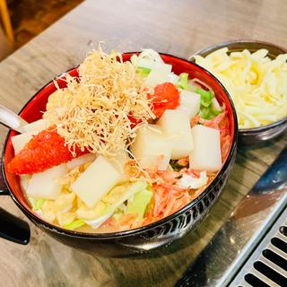 明太餅チーズもんじゃ　ベビースタートッピング(ちろりん村)