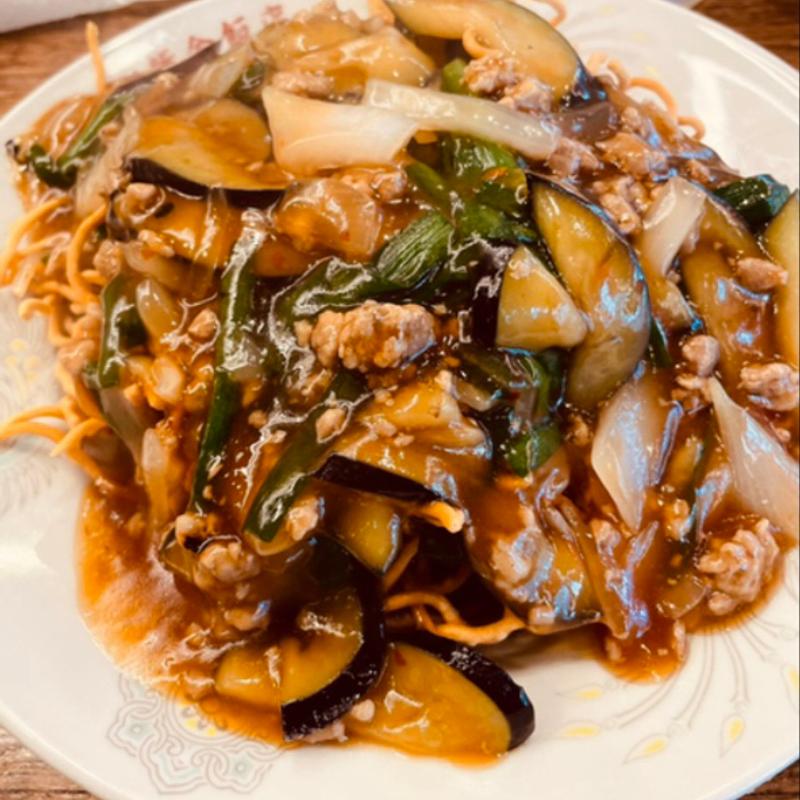 麻婆茄子かた焼きそば(紫金飯店 原宿店)