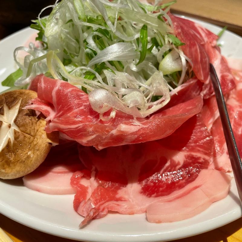 黒豚　食べ比べ　しゃぶしゃぶ(とんかつと、しゃぶしゃぶ。黒豚ふくや)