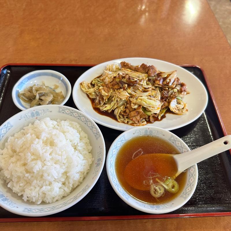 肉キャベツみそ炒め定食(清和楼)