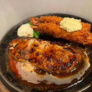 ハンバーグ140g＆エビフライコンボ