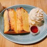 松濤ケーキバタートースト:濃厚アイスクリーム:メープルシロップ