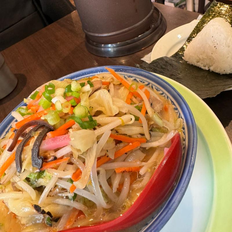 本日のランチ(佐賀のり おむすび)(伊万里ちゃんぽん　 新橋店)