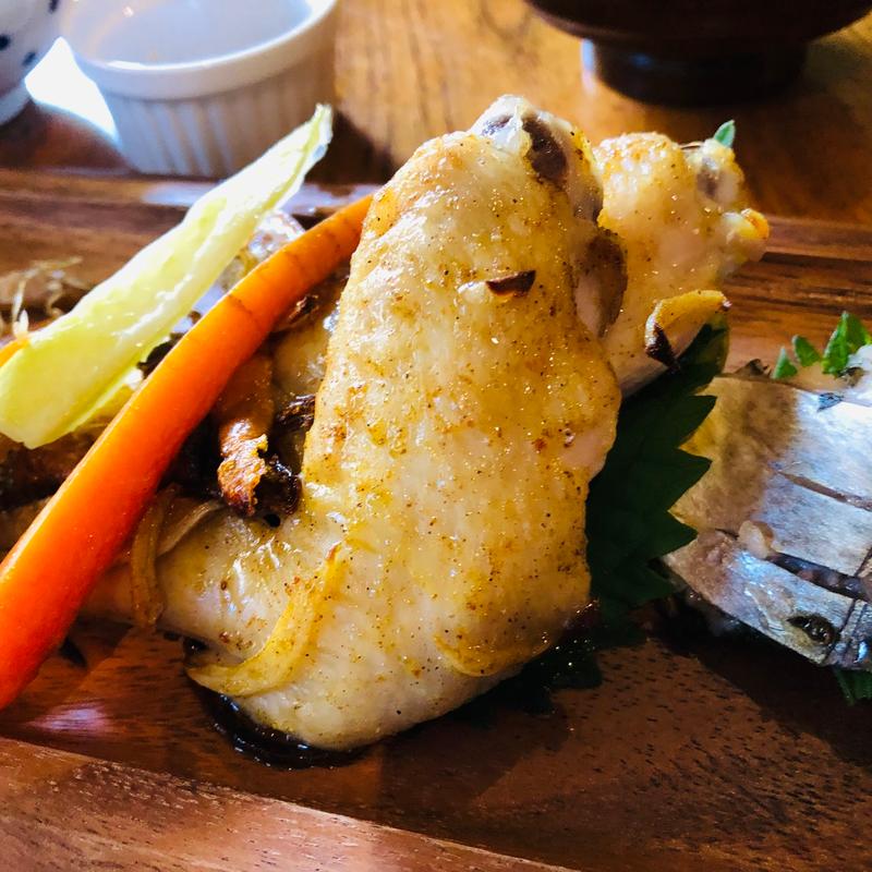 手羽先のスパイシーグリル_本日のランチプレート(薬膳料理 和幸)