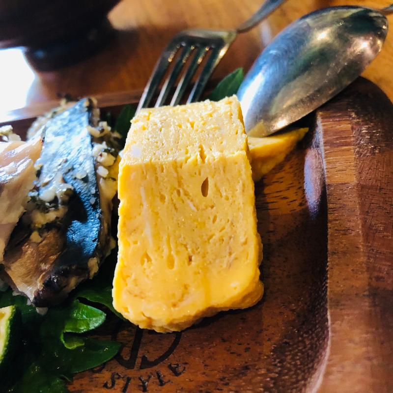 菊ちゃん卵のだしまき_本日のランチプレート(薬膳料理 和幸)