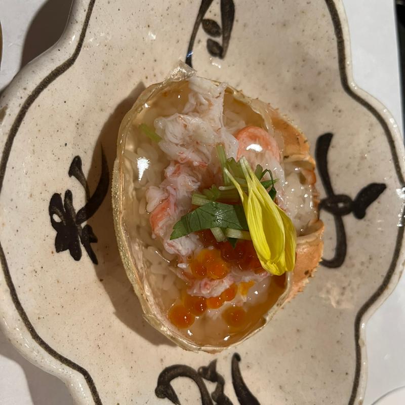蟹飯蒸し、いくら(多満喜)
