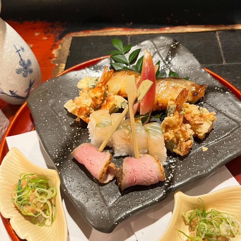 銀鱈柚庵焼き、あしらい(多満喜)