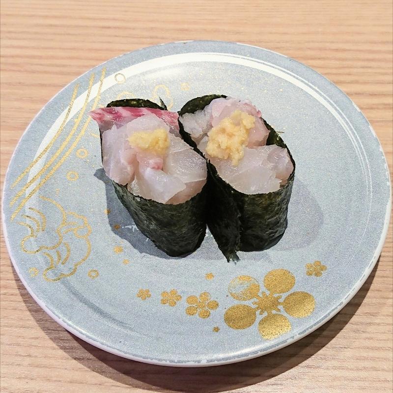 鯛軍艦(北陸金沢 まわる寿し もりもり寿し たまプラーザ店)