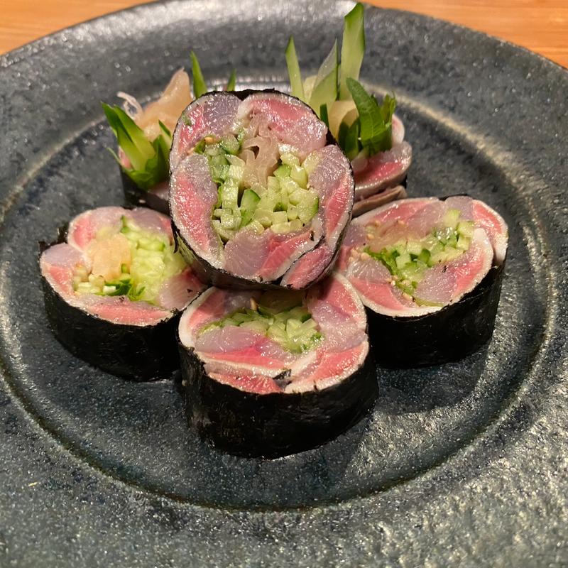 いわしの海苔巻(土と青)
