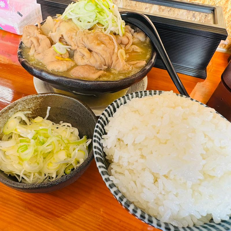 塩ゆずもつ煮大盛＋ライス＋ネギ(もつ煮家 えん)
