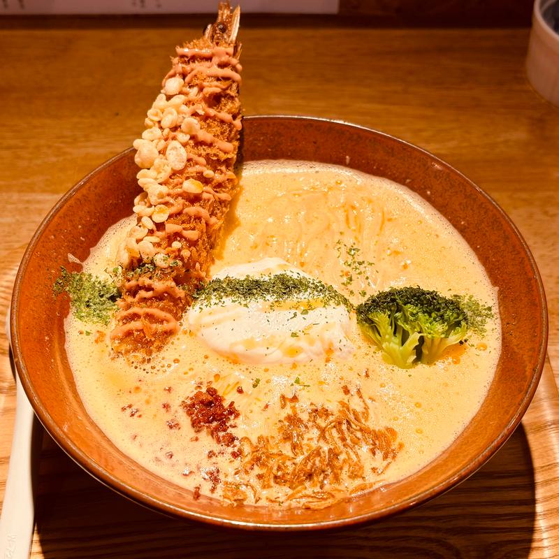 海老白湯そば（限定）(麺巧 潮 上野製麺所)