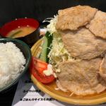 ランチ ポーク生姜焼き キャベツL(人形町 かねき亭)