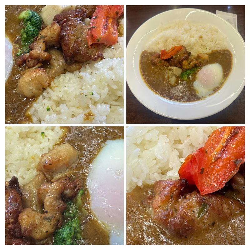 グリルチキンと彩り野菜のカレー➕温泉玉子(カレーショップC＆C 笹塚店)