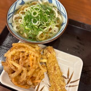 かけうどん(並)+野菜かき揚げ+ちくわ天(丸亀製麺 仙台西多賀店 )