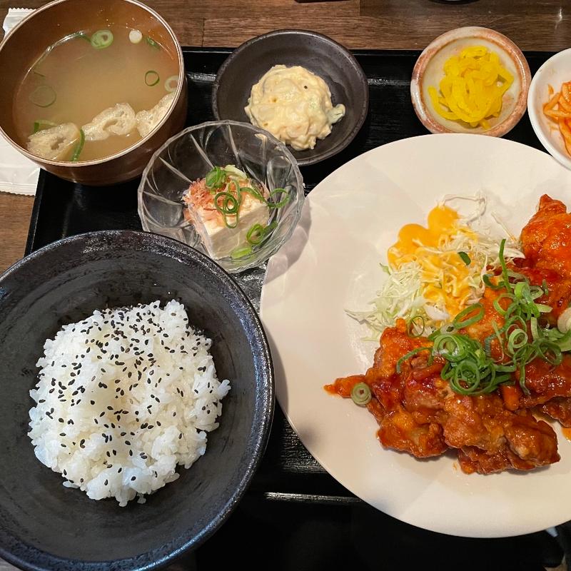 ヤンニョムチキン定食(とりの)