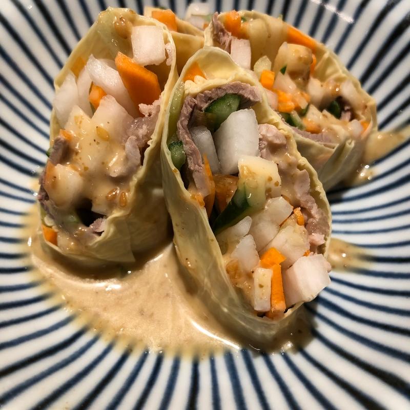 牛野菜のゆば巻き(STAND KIYOSUGU 中目黒店)