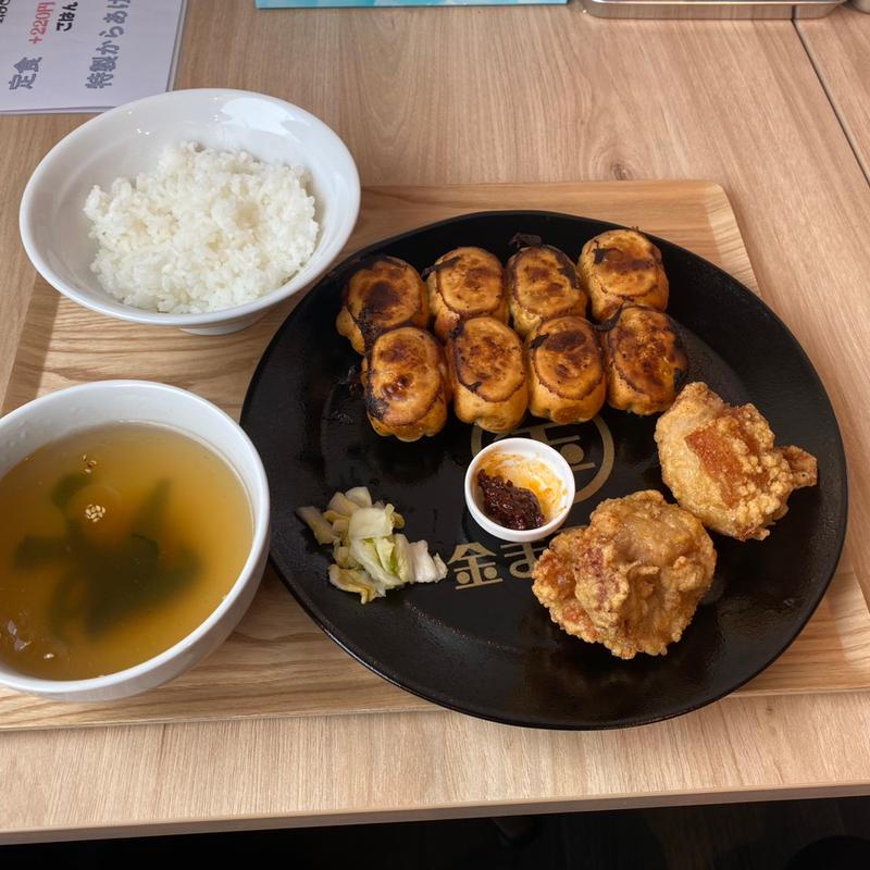 しそまる餃子 ライス スープ からあげセット(備長扇屋 佐屋店)