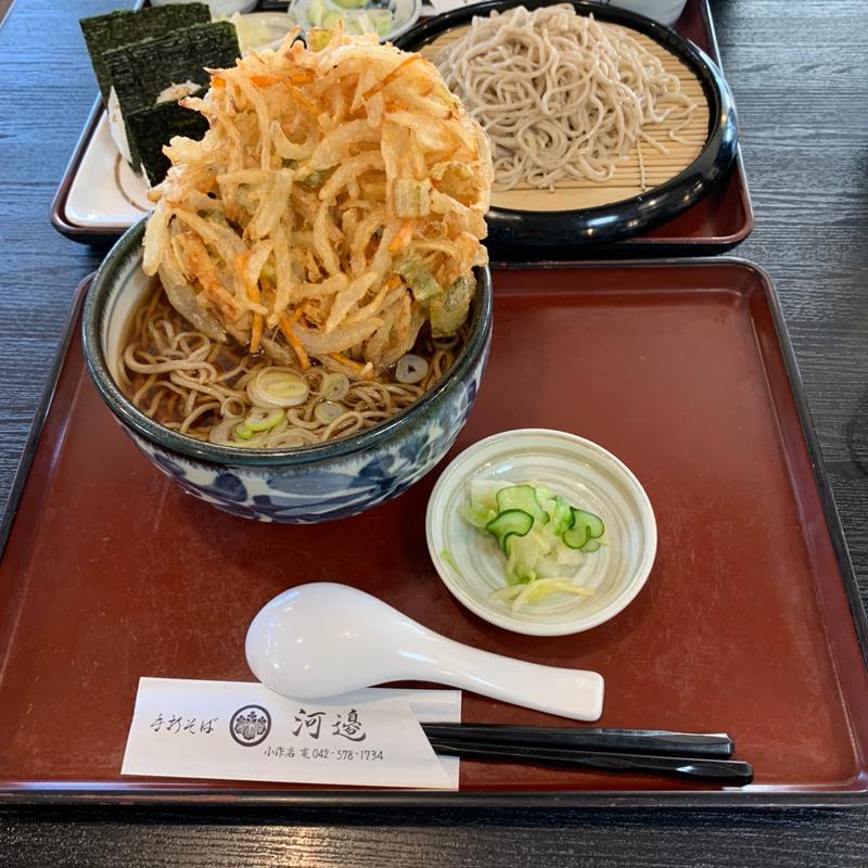 かき揚げ蕎麦　大盛(手打そば うどん 河邉)