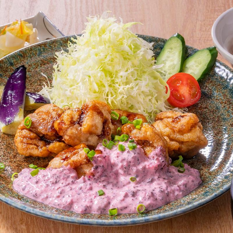 自家製紫タルタルのチキン南蛮定食(きちんとごはん虹)