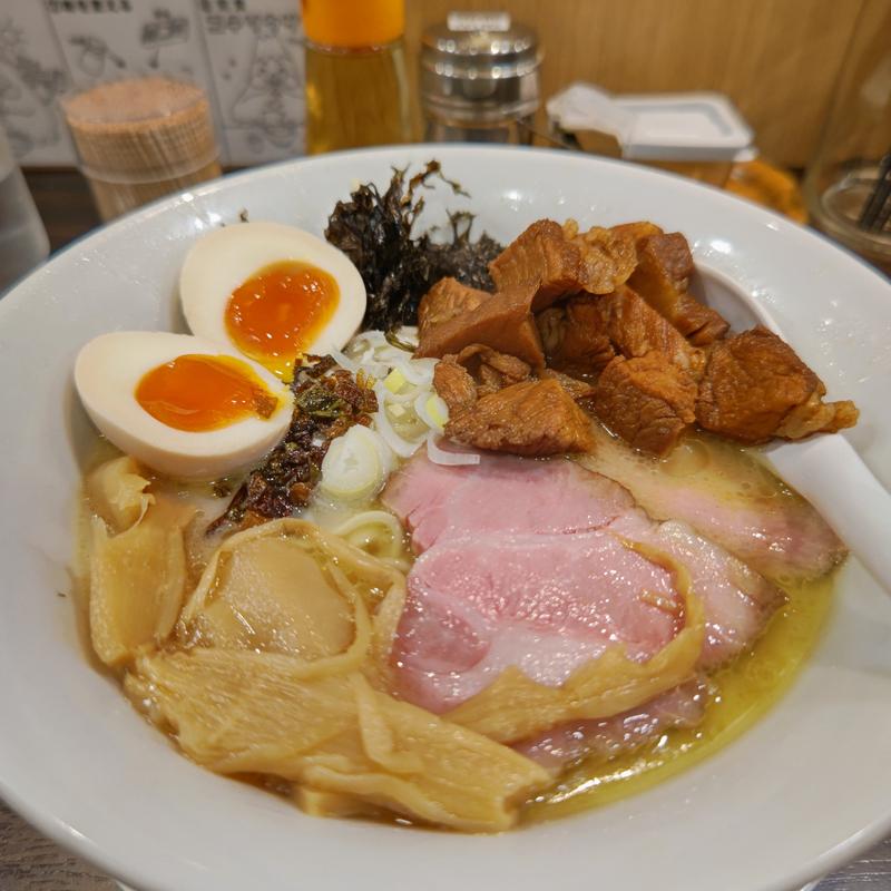 鶏ふじセット(鶏白湯ラーメン専門店 鶏ふじ)