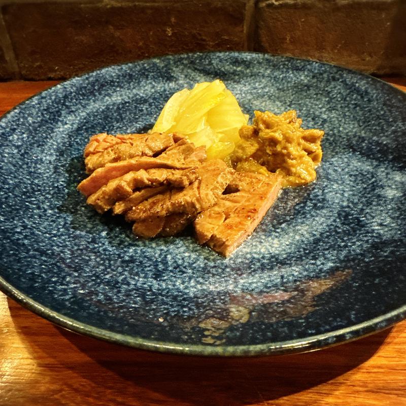 牛タン焼き 青唐辛子味噌&白菜漬(いが嵐倉庫 )