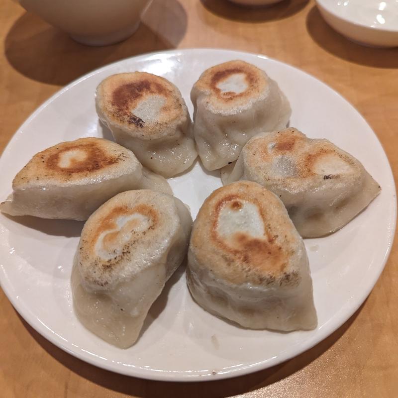 餃子セット（餃子6個、ライス並、スープ、ザーサイ）(でっかい餃子 曾さんの店)