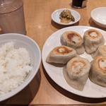 餃子セット（餃子6個、ライス並、スープ、ザーサイ）(でっかい餃子 曾さんの店)