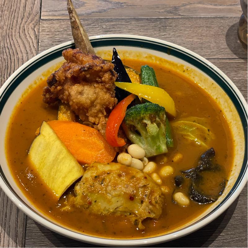 ザンギ＆チキン1/2と野菜(Rojiura Curry SAMURAI.（路地裏カリィ侍.）

)