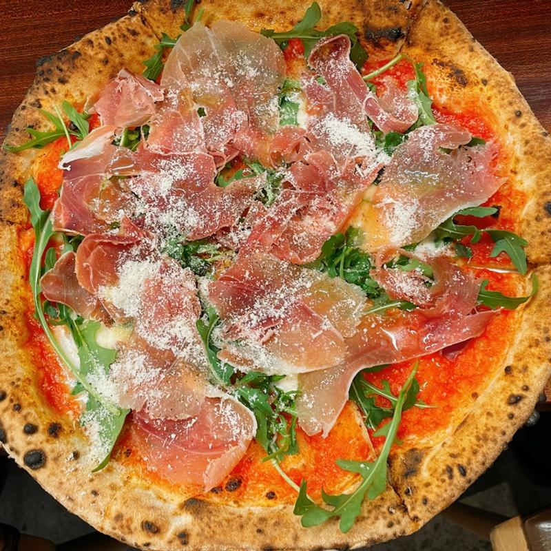 生ハムとルッコラ　マルゲリータブロシェート　エ　ルッコラ(大衆イタリア食堂アレグロ塚口本店)