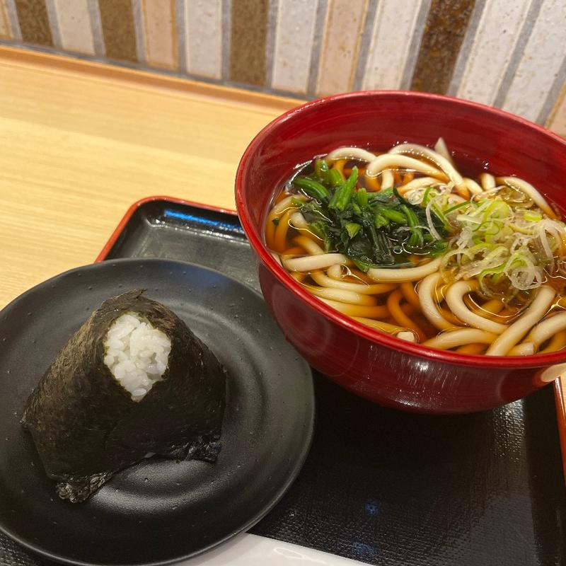 昆布おむすびS温うどん(箱根そば本陣 小田急エース南館店)