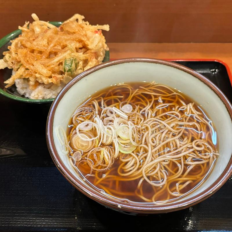 そば定食（天丼）(そば うどん 元長)