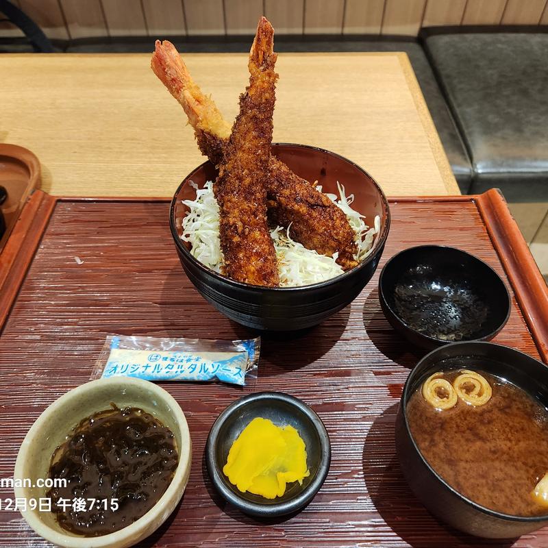 エビフライ丼(まるは食堂 JR名古屋駅店)